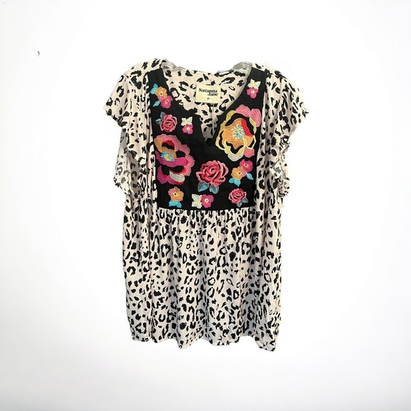 NWT Savanna Jane Flowy Flutter Sleeve Shirt Size 2X - Picture 6 of 11